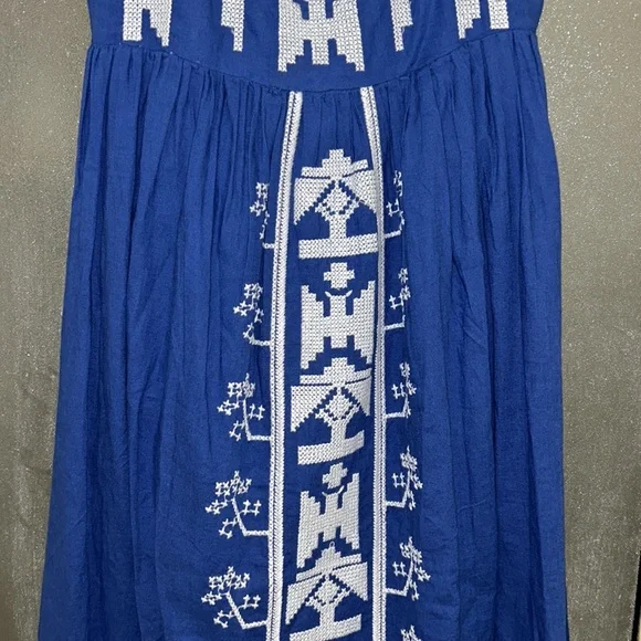 Farm Rio square neck Embroidered midi dress - Picture 4 of 16